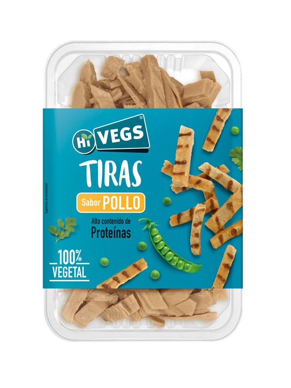 Refrig tiras originales plant based sabor pollo 160g - hivegs!