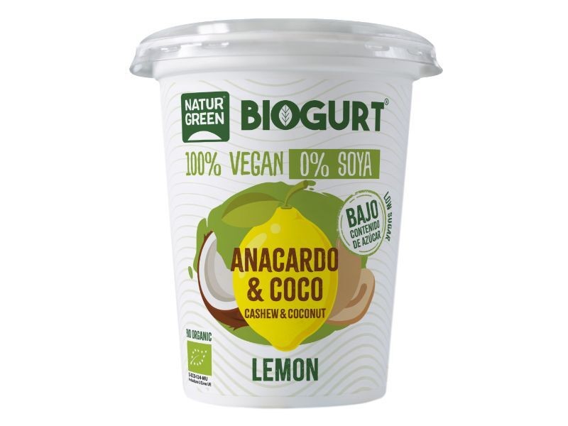 Refrig biogurt coco anacardo limón bio 400 g