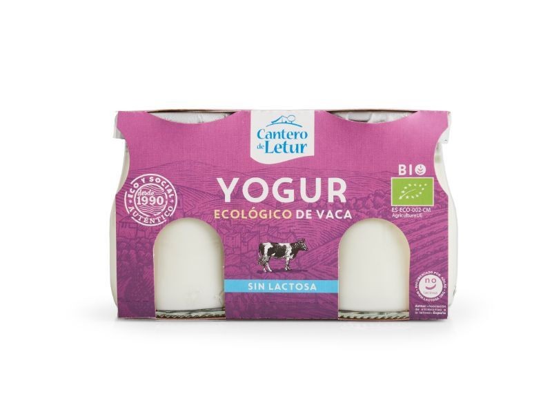 Refrig yogur de vaca bio sin lactosa 2x125g