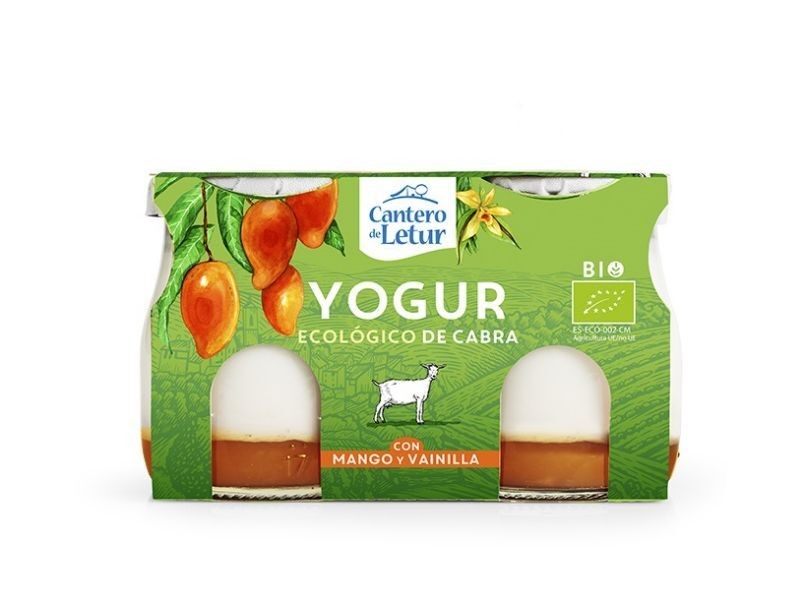 Refrig yogur de cabra bio con mango y vainilla 2x125g