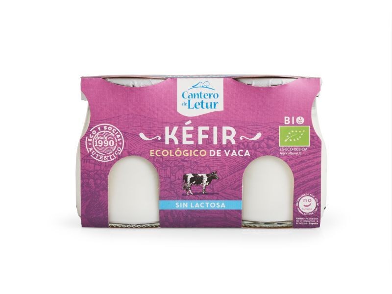 Refrig kefir de vaca  sin lactosa bio 2x125g