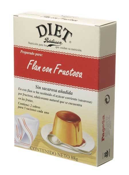 Flan con fructosa 88g