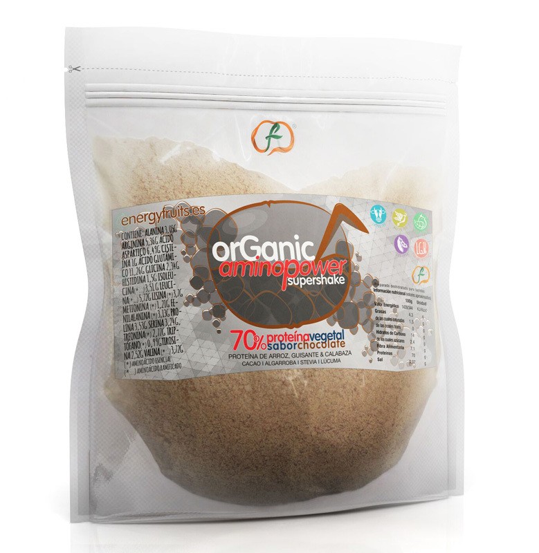 Organic amino power 70% chocolate eco 500gr