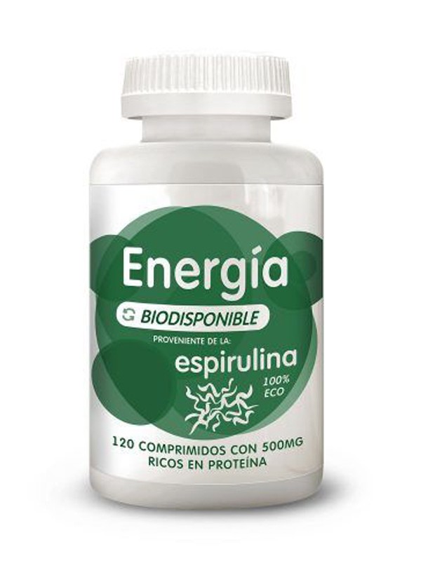 Energia biodisponible espirulina 500 mg 120 comp