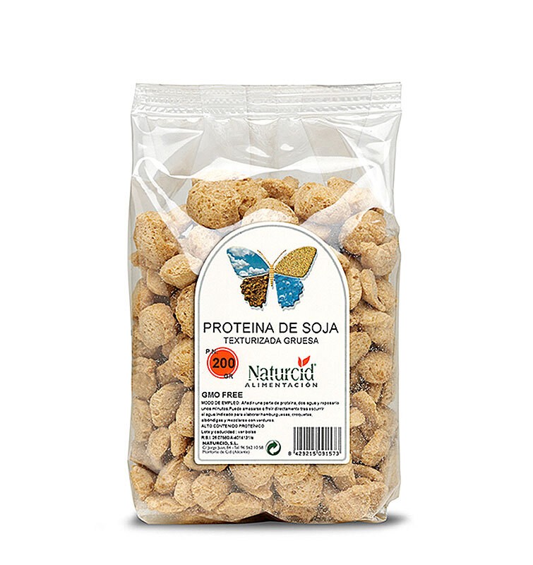 Proteina de soja texturizada gruesa 200 gr.