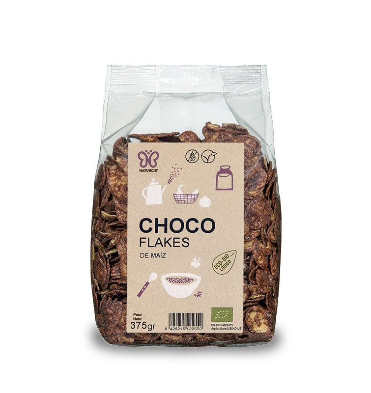 Chocoflakes de maiz bio bolsa 375 gr.