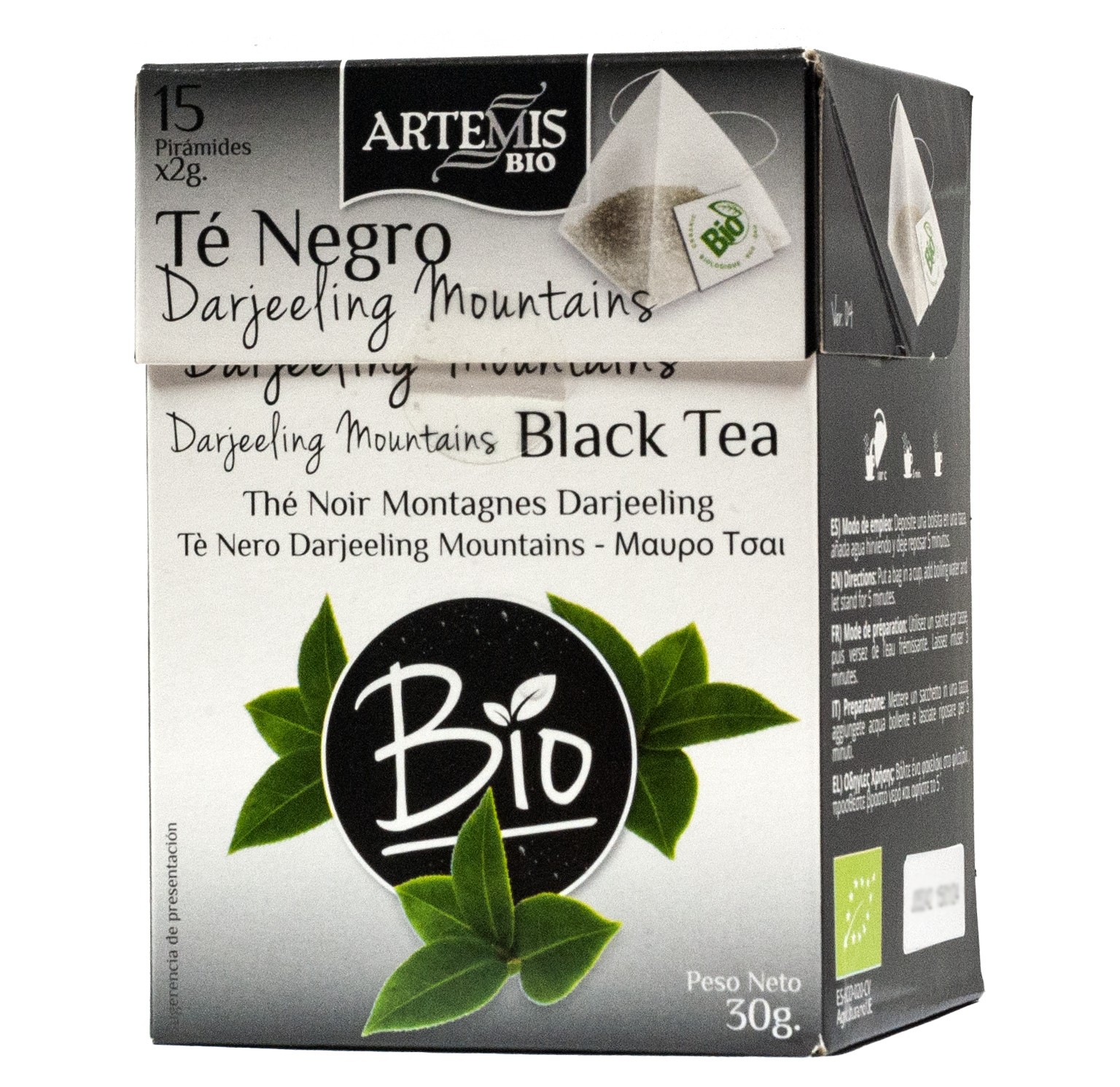 Pirámide infusión té negro darjeeling eco 30g