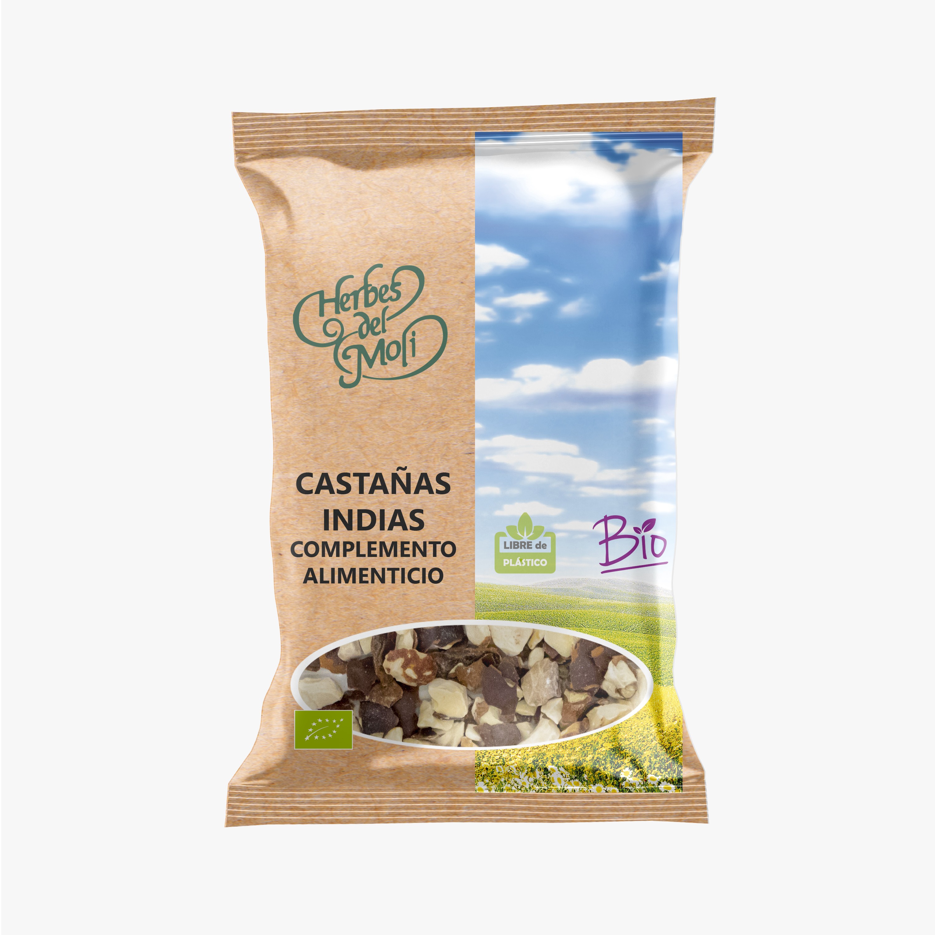 Bolsas de castanas indias fruto eco 100g