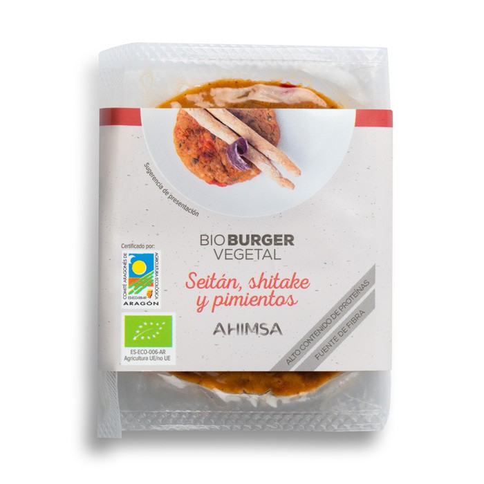 Refrig hamburguesa vegetal bio seitan shitake y pimiento 160g