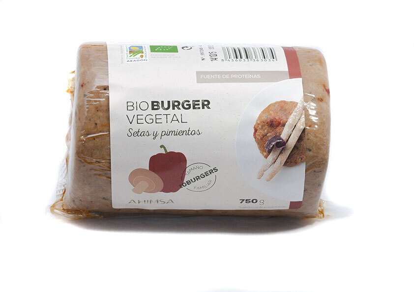 Refrig hamburguesa vegetal bio setas y pimiento  fam 750g