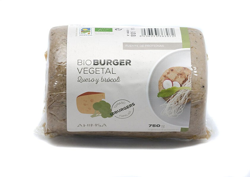 Refrig hamburguesa vegetal bio avena gouda y gorgonzola fam 750g