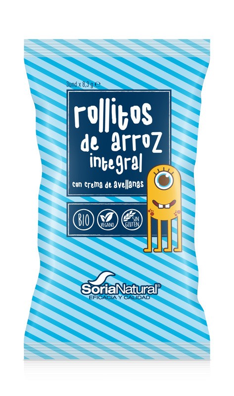 Snack rollitos de arroz cacao y avellana 3u x 8,3 gr