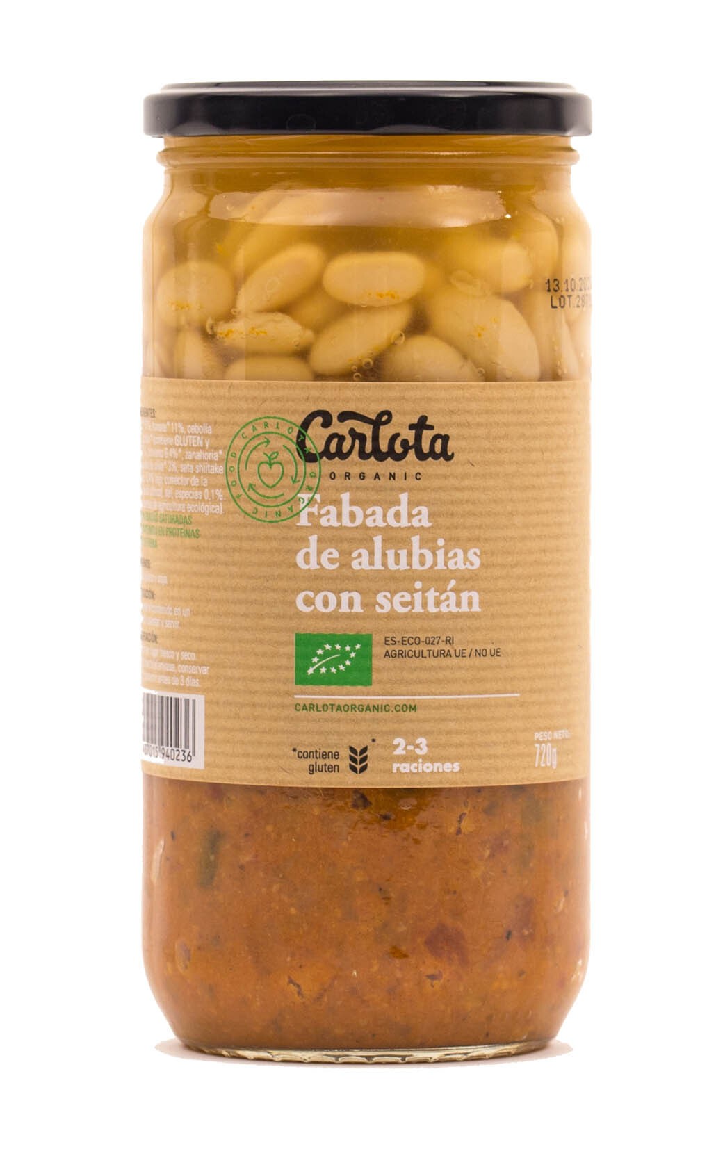 Fabada de alubias con seitán y shitake 720gr