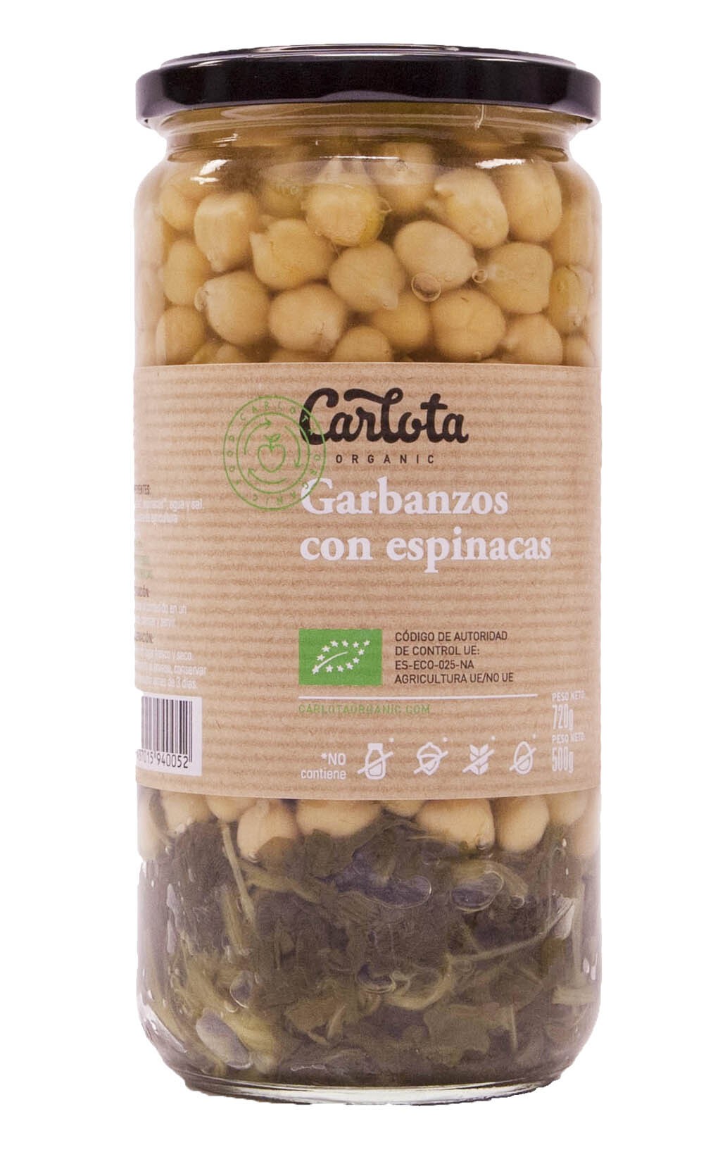 Garbanzos con espinacas 720gr