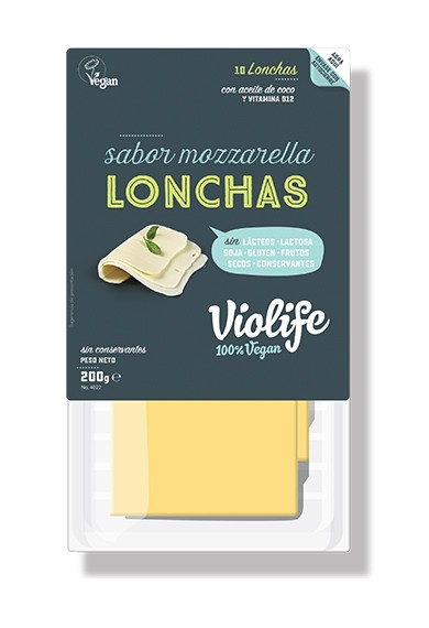 Refrig queso violife mozzarella lonchas 200 gr.