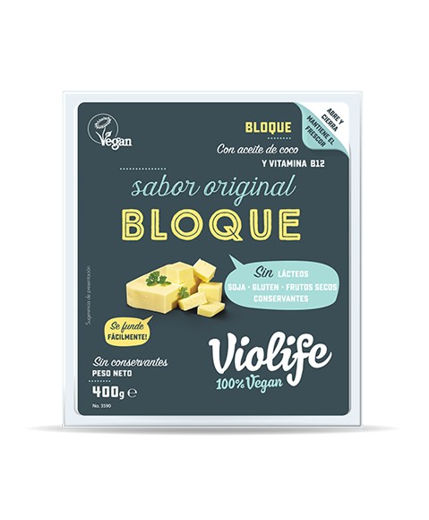 Refrig queso violife bloque original 400 gr.