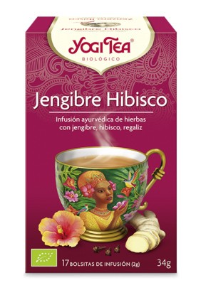 Yogi tea jengibre hibisco bio 17 bolsitas