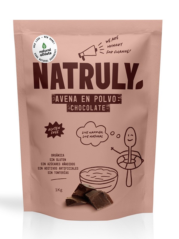 Natural avena en polvo chocolate bio 1 kg