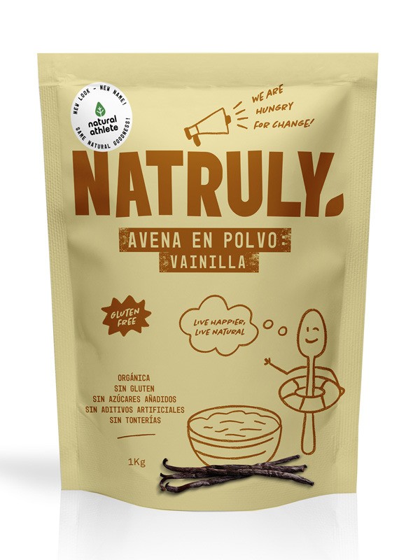 Natural avena polvo vainilla 1 kg