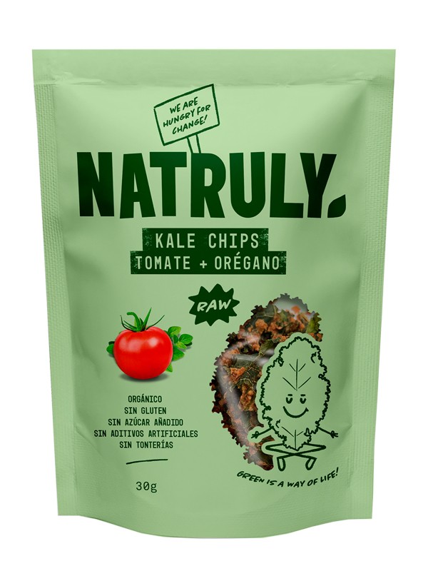 Chips bio kale, tomate y oregano 30 gr