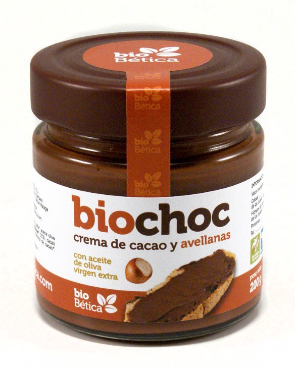 Biochoc crema de cacao avellana bio 200gr cristal