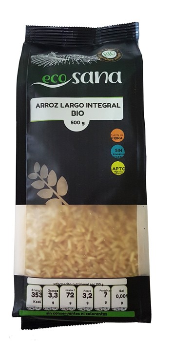 Arroz largo integral bio 500 gr ecosana