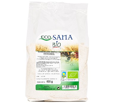 Harina espelta integral bio 500gr ecosana