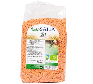 Lenteja roja coral bio 500gr ecosana