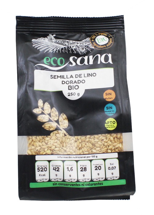 Semilla lino dorado bio 250gr ecosana