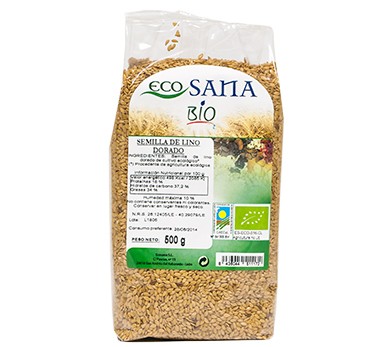 Semilla lino dorado bio 500gr ecosana