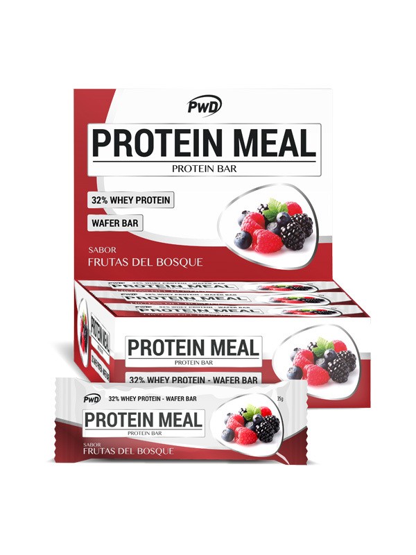 Barrita frutas del bosque protein meal 35gr sin azucar añadido x 12 uds