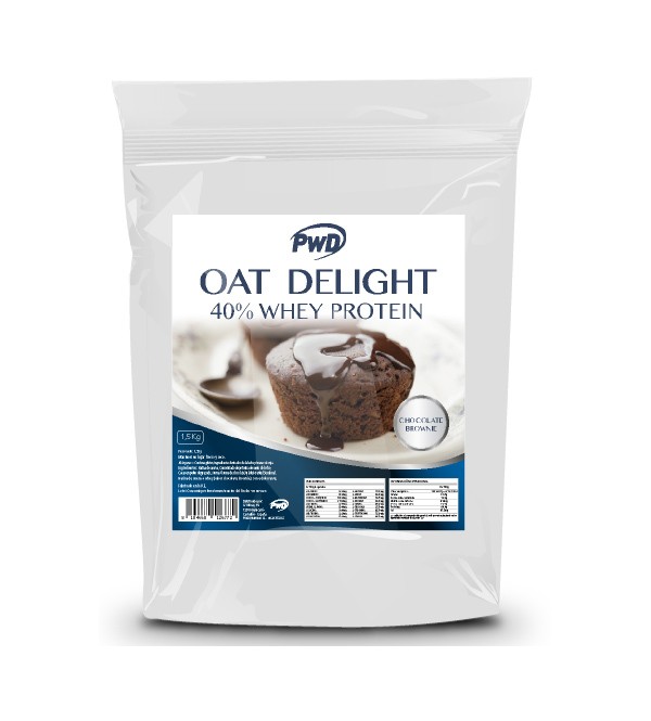 Harina de avena oat delight 40% whey protein chocolate 1.5 kg