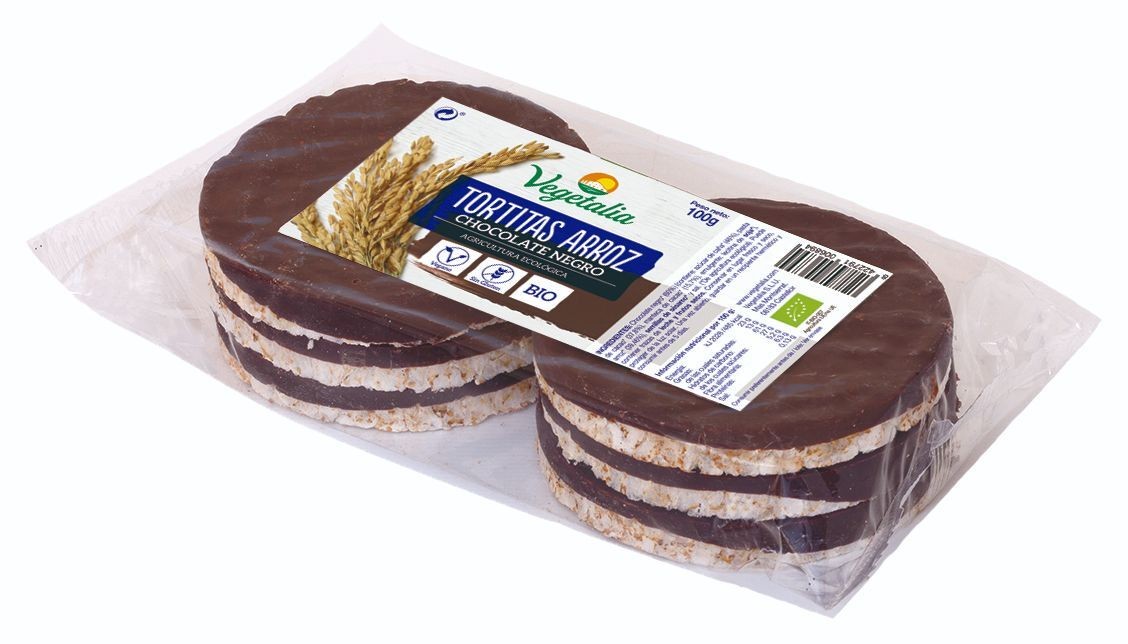 Tortitas de arroz chocolate negro bio 100 gr