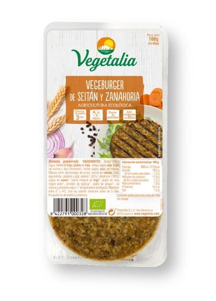 Refrig vegeburguer seitan zanahoria  bio 160 g ccpae