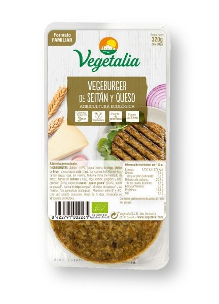 Refrig vegeburguer seitan y queso  bio 320g ccpae