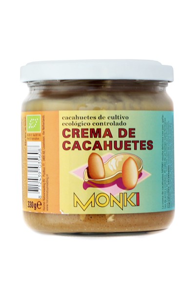 Crema de cacahuete bio monki 330 gr