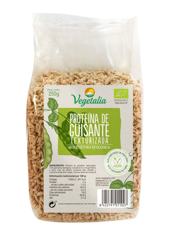 Proteina de guisante texturizada bio 250 gr