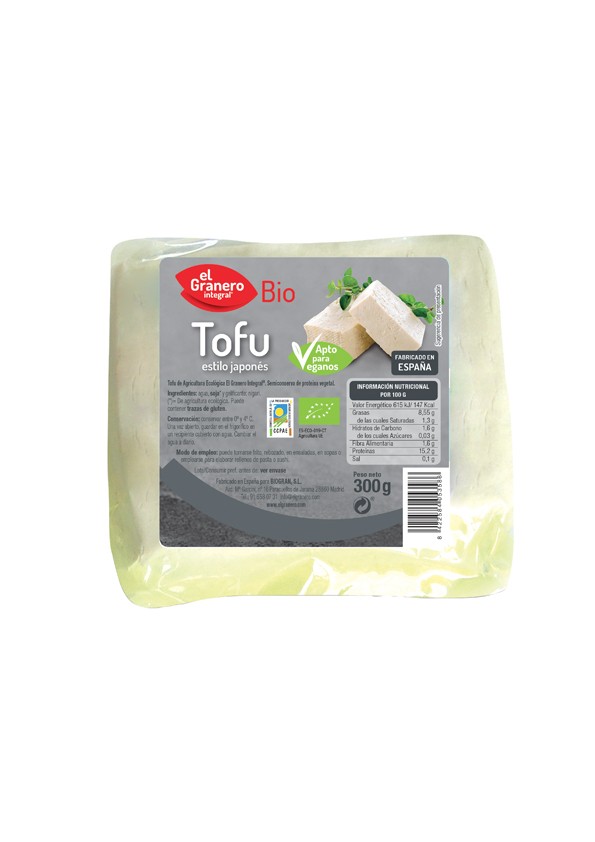 Refrig tofu al estilo japones bio 300 g - el granero