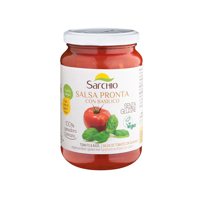 Salsa tomate bio y albahaca 340gr